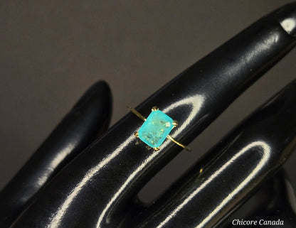 Delicate Sophisticated Statement of Elegance - 925 Sterling Silver Exquisite Paraiba Tourmaline Ring