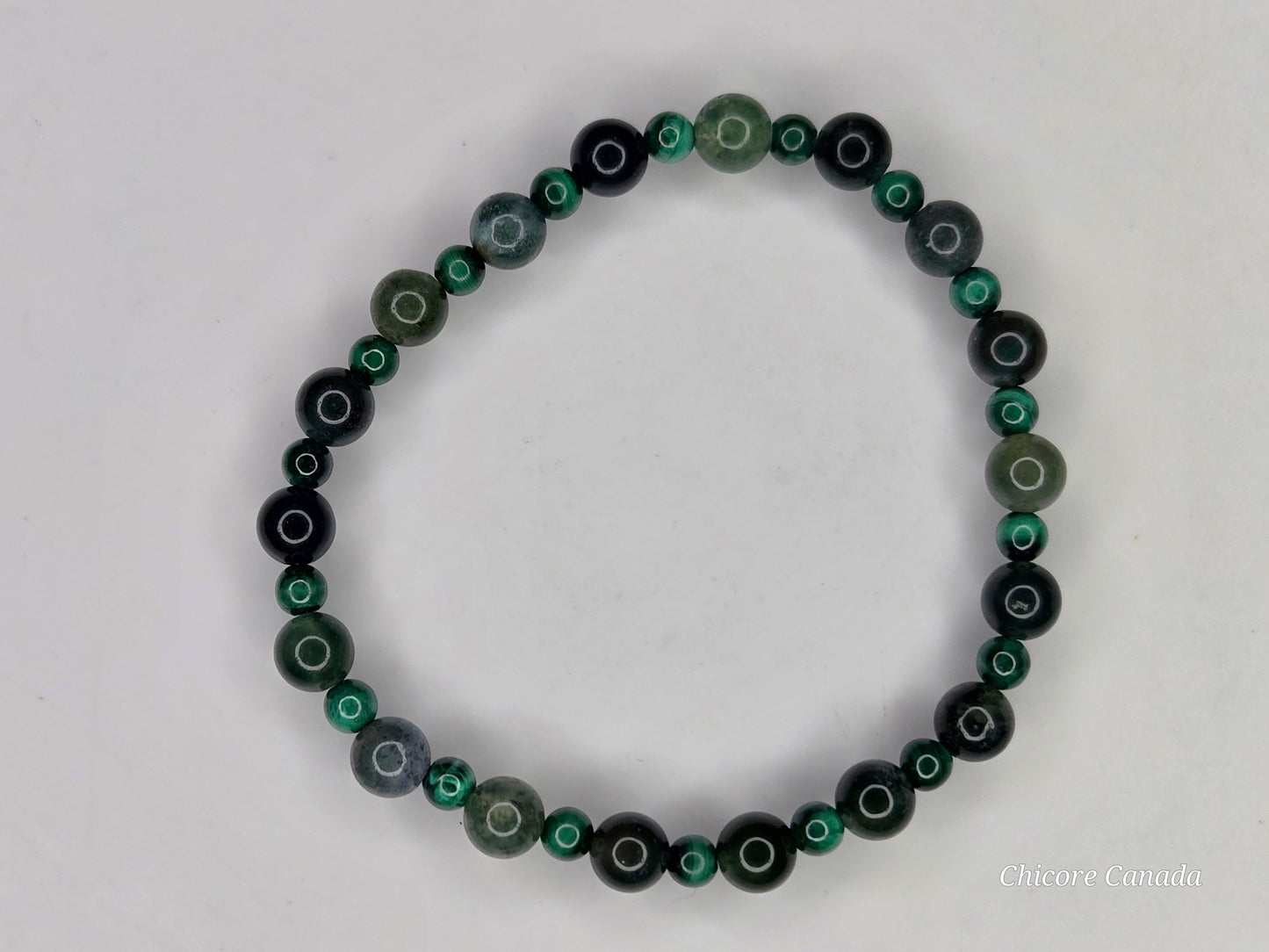 Forest Luxe – Handmade Moss Agate & Malachite Bracelet for Grounding and Sophisticated Renewal