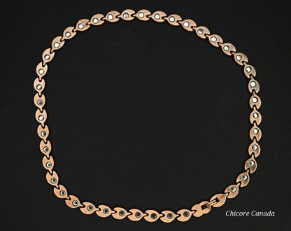 Adjustable Magnetic Necklace with 41 Magnets - Sleek Unisex Design