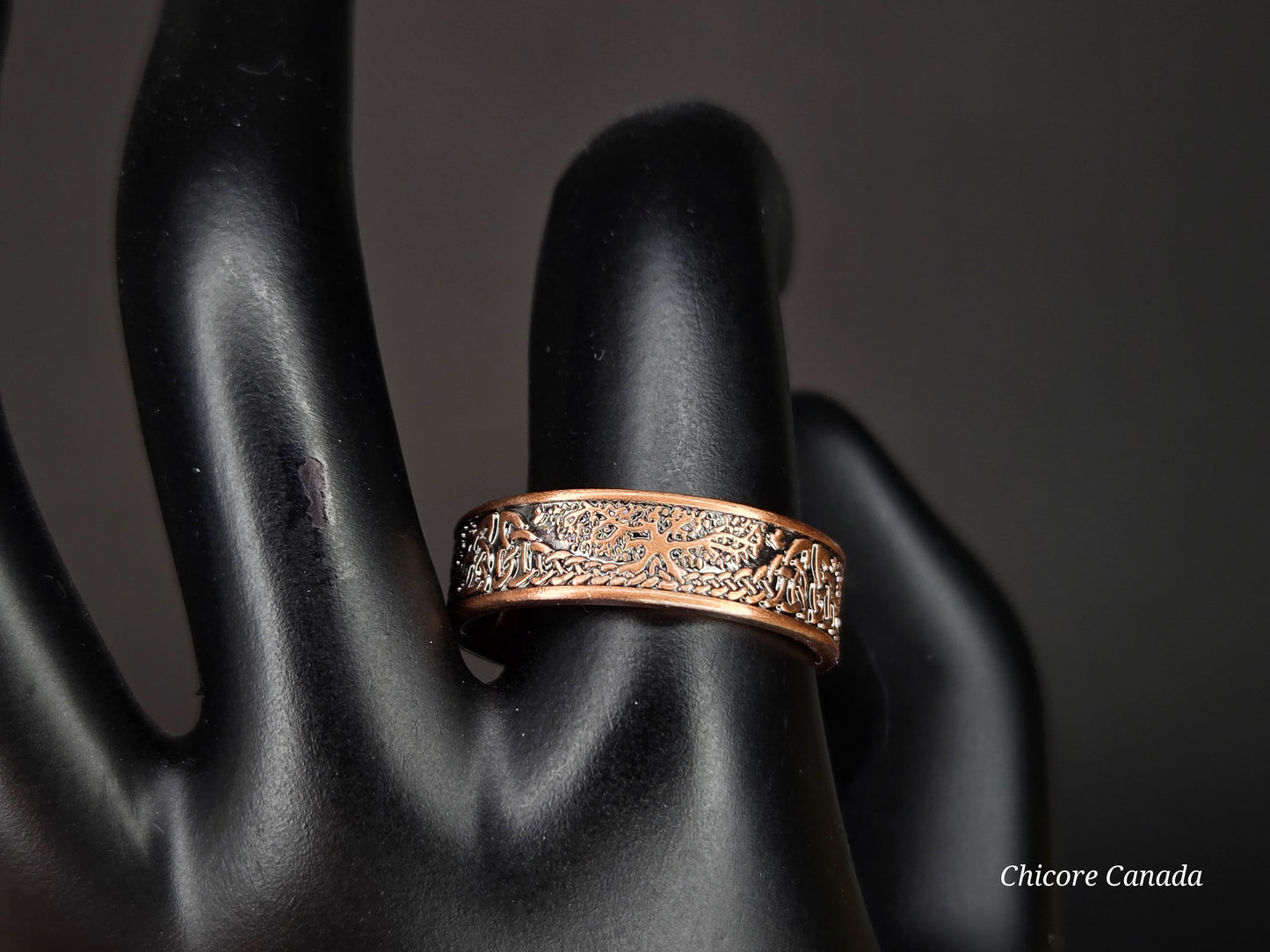 Copper Tree of Life Magnetic Adjustable Ring – Luxury Healing Jewelry with 4 Magnets