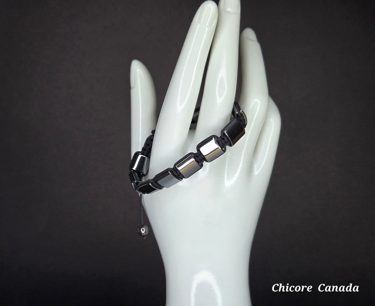 Adjustable Hematite Bracelet – Handmade Protection & Balance