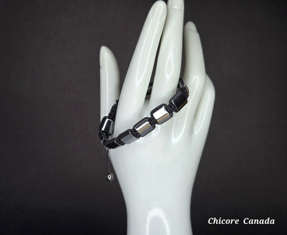Adjustable Hematite Bracelet – Handmade Protection & Balance