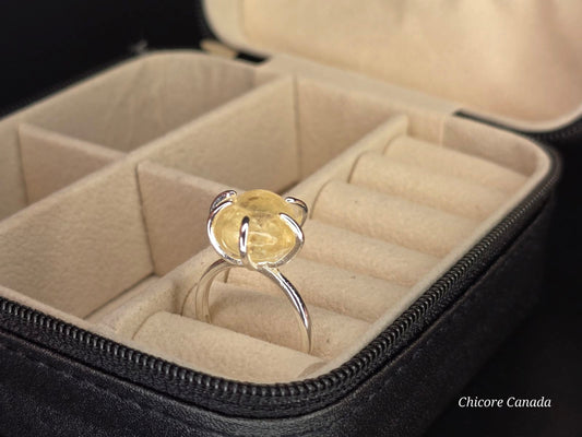 Citrine Adjustable Ring: Positive Energy and Elegance