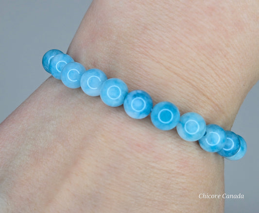 Serenity by the Sea: Handmade Natural Larimar Bracelet