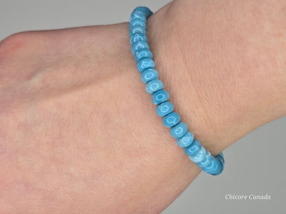AAA Natural Larimar Handmade Bracelet – Serenity in Every Stone