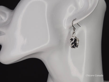 Timeless Protection: Drop Earrings Featuring Black Tourmaline