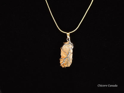 Collier pendentif en citrine brésilienne : beauté naturelle