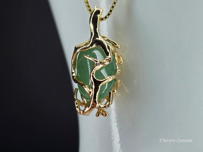 Exquisite Handmade Natural Jade Pendant Necklace with Adjustable Length