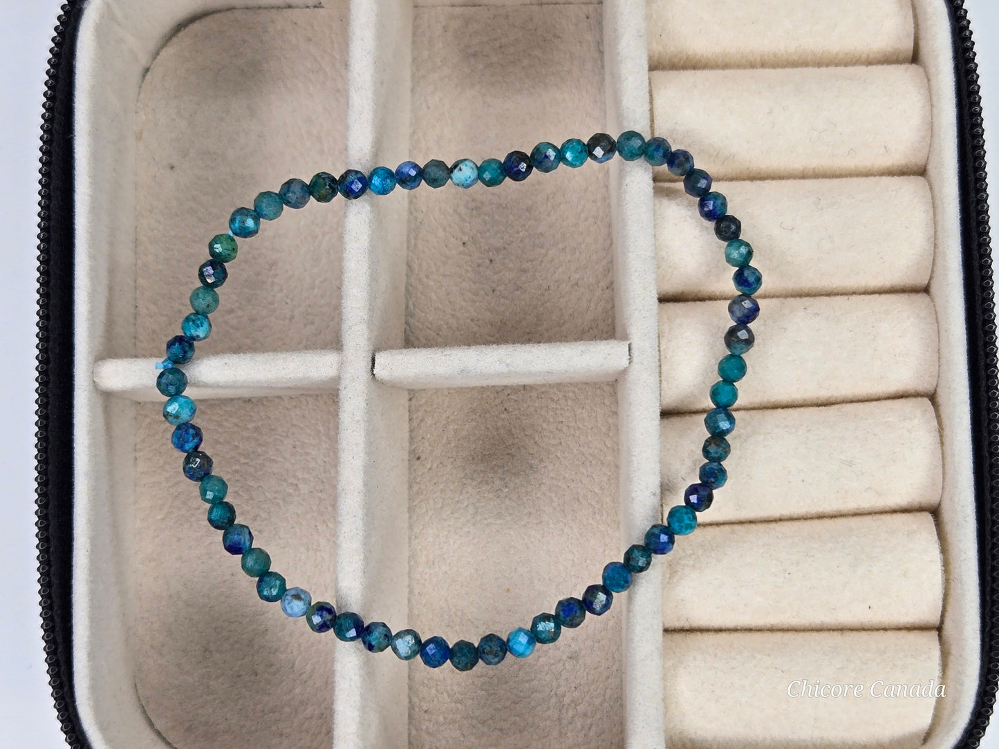 Blue Muse - Dainty Faceted Blue Apatite Bracelet