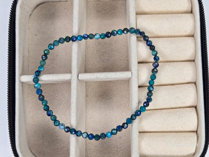 Blue Muse - Dainty Faceted Blue Apatite Bracelet