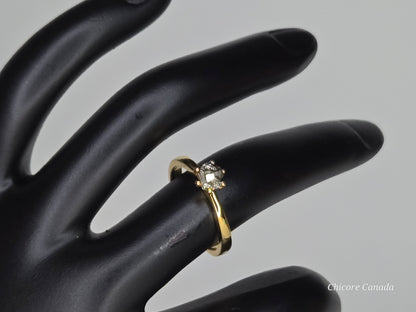 Bague ajustable en pyrite brute faite à la main en argent sterling 925 – Design luxueusement délicat