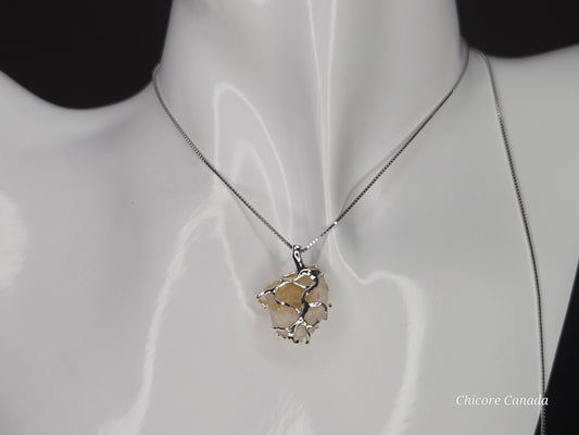 Brazilian Citrine with 925 Sterling Silver Adjustable Necklace