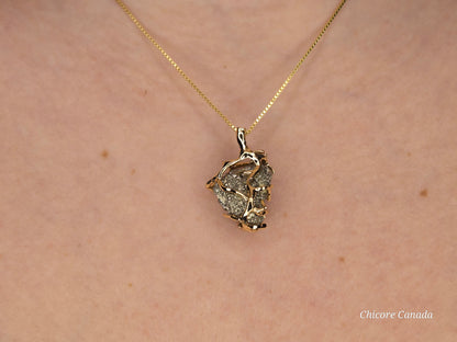 Abundance & Strength: Raw Pyrite and Sterling Silver Necklace