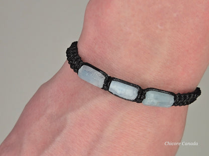 Aquamarine Bracelet for Him - Calm Confidence & Clarity in Every Stone