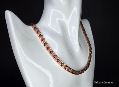 Adjustable Magnetic Necklace with 62 Magnets - Sleek Unisex Design