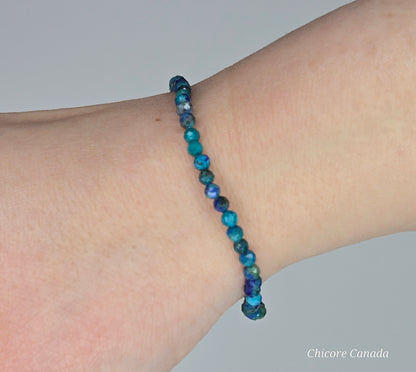 Blue Muse - Dainty Faceted Blue Apatite Bracelet
