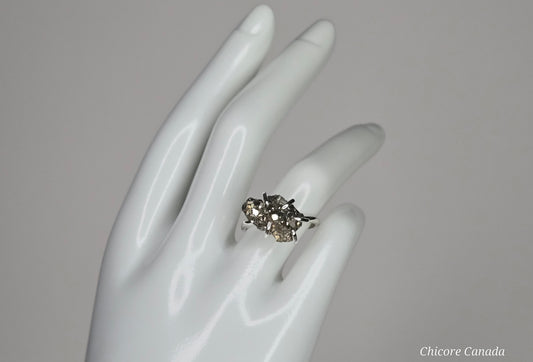 Elegant Raw Pyrite Ring – Adjustable Design with Empowering Stone Energy