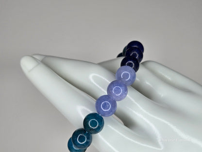 Ocean Mind – Blue Apatite, Lapis Lazuli & Aquamarine Bracelet