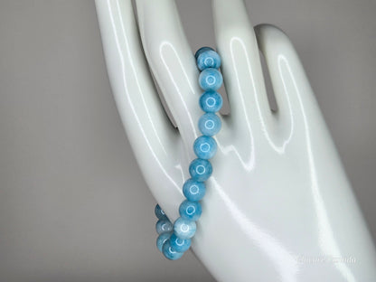 Serenity by the Sea: Handmade Natural Larimar Bracelet