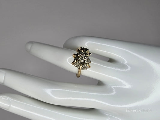 Adjustable Handmade Raw Pyrite Ring