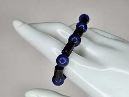 Clarity Meets Protection – Lapis & Tourmaline Energy Bracelet