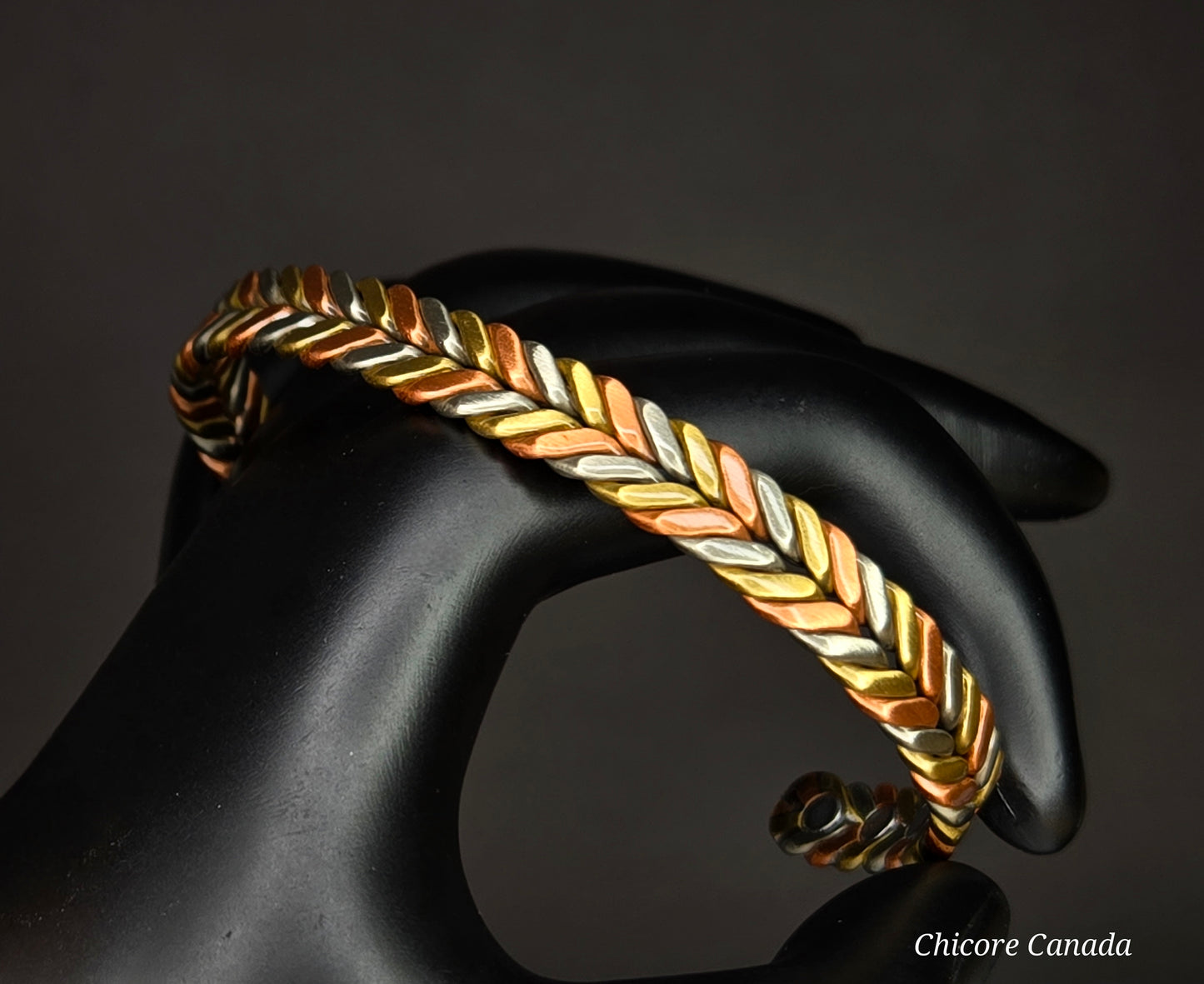 Three Color Copper Adjustable Magnetic Bracelet