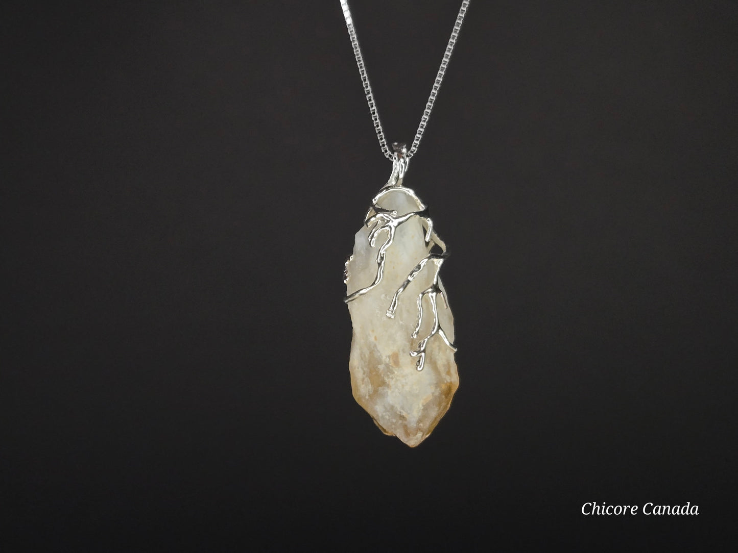 Brazilian Citrine Pendant – Sterling Elegance