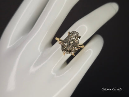 Handmade Raw Pyrite Ring – Bold, Elegant, and Naturally Radiant Statement Jewelry