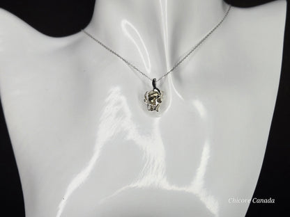 Exquisite Handmade Pyrite Pendant Necklace - Luxurious Elegance in Every Detail