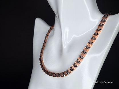 Adjustable Magnetic Necklace with 62 Magnets - Sleek Unisex Design