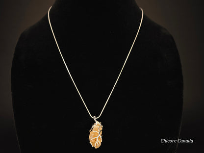 Grâce lumineuse : collier artisanal en citrine naturelle du Brésil