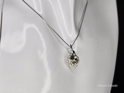 Abundance & Strength: Raw Pyrite and Sterling Silver Necklace