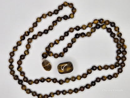 Men’s Tiger’s Eye Pendant Necklace – Strength, Courage & Protection