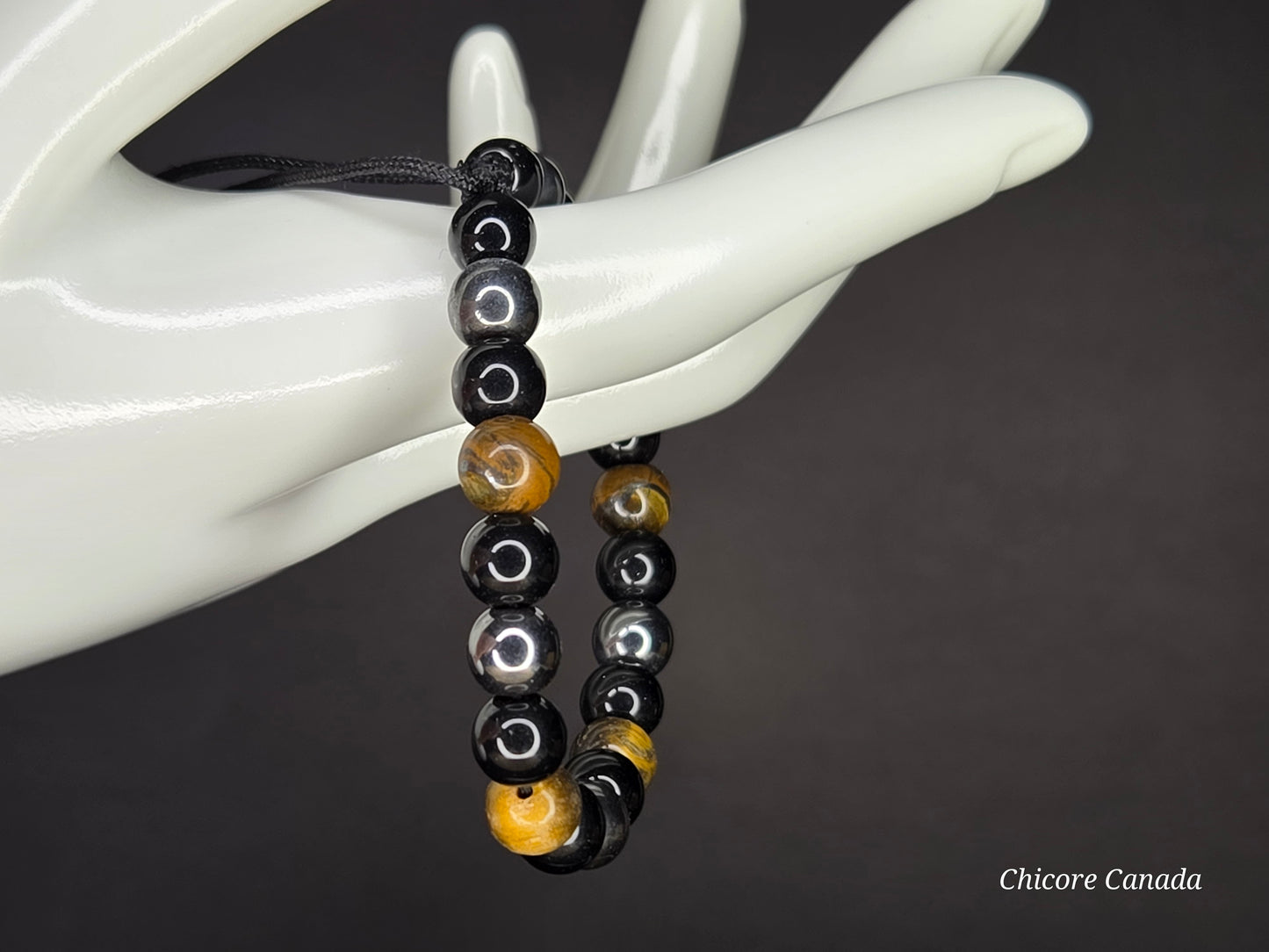 Triple Protection Bracelet - Tiger’s Eye, Hematite & Black Obsidian | Strength, Grounding & Shielding