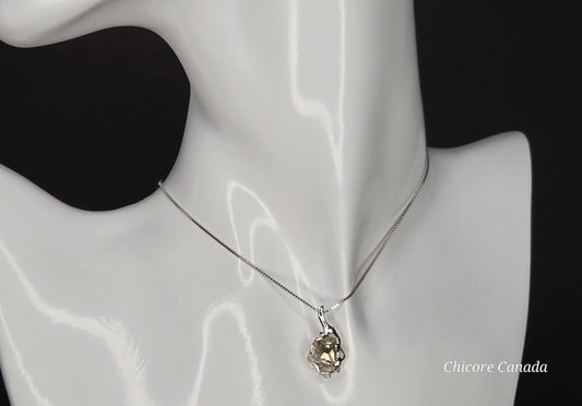 Abundance & Strength: Raw Pyrite and Sterling Silver Necklace