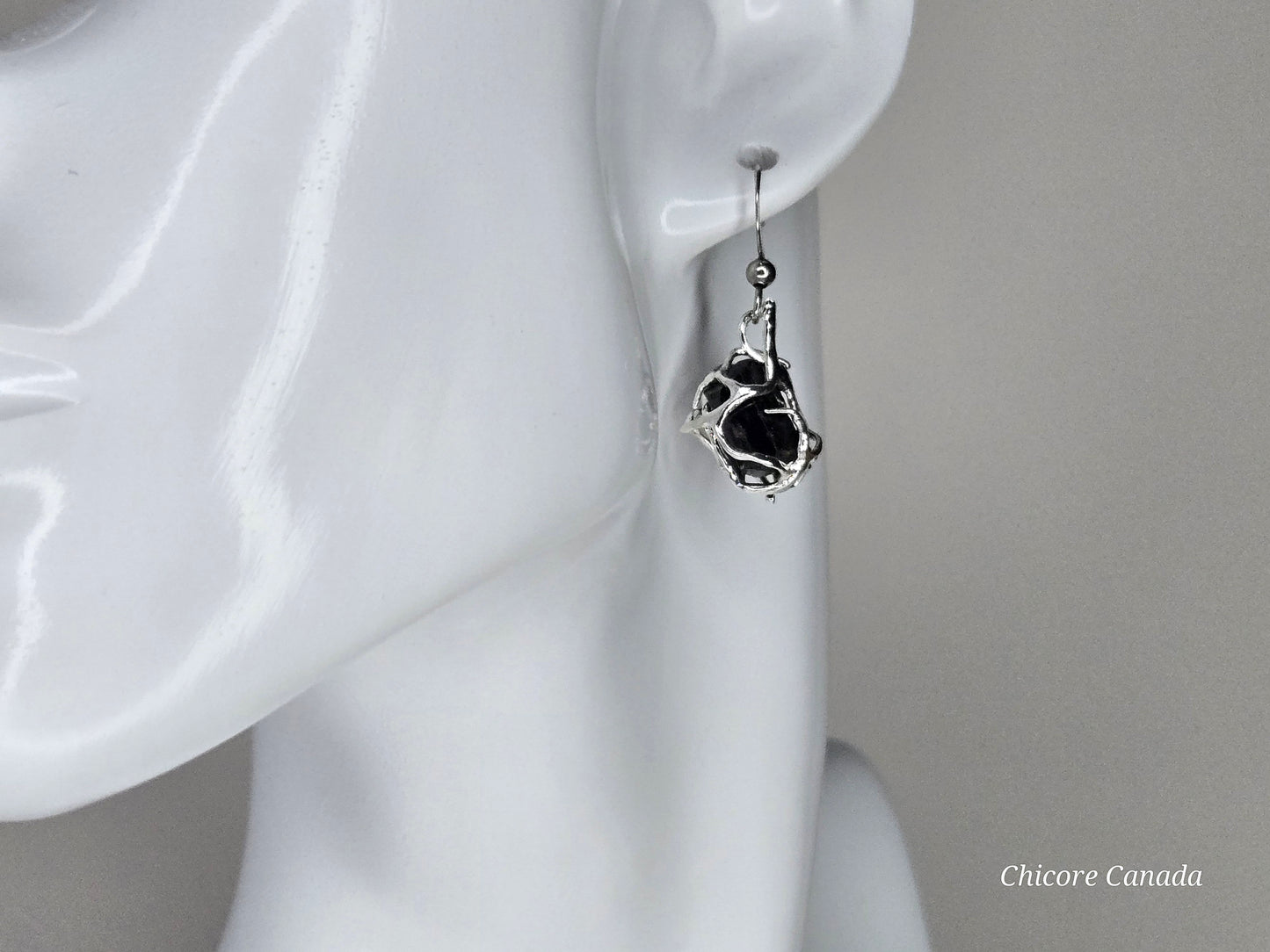 Timeless Protection: Drop Earrings Featuring Black Tourmaline